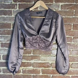 Soft lace crop top XS